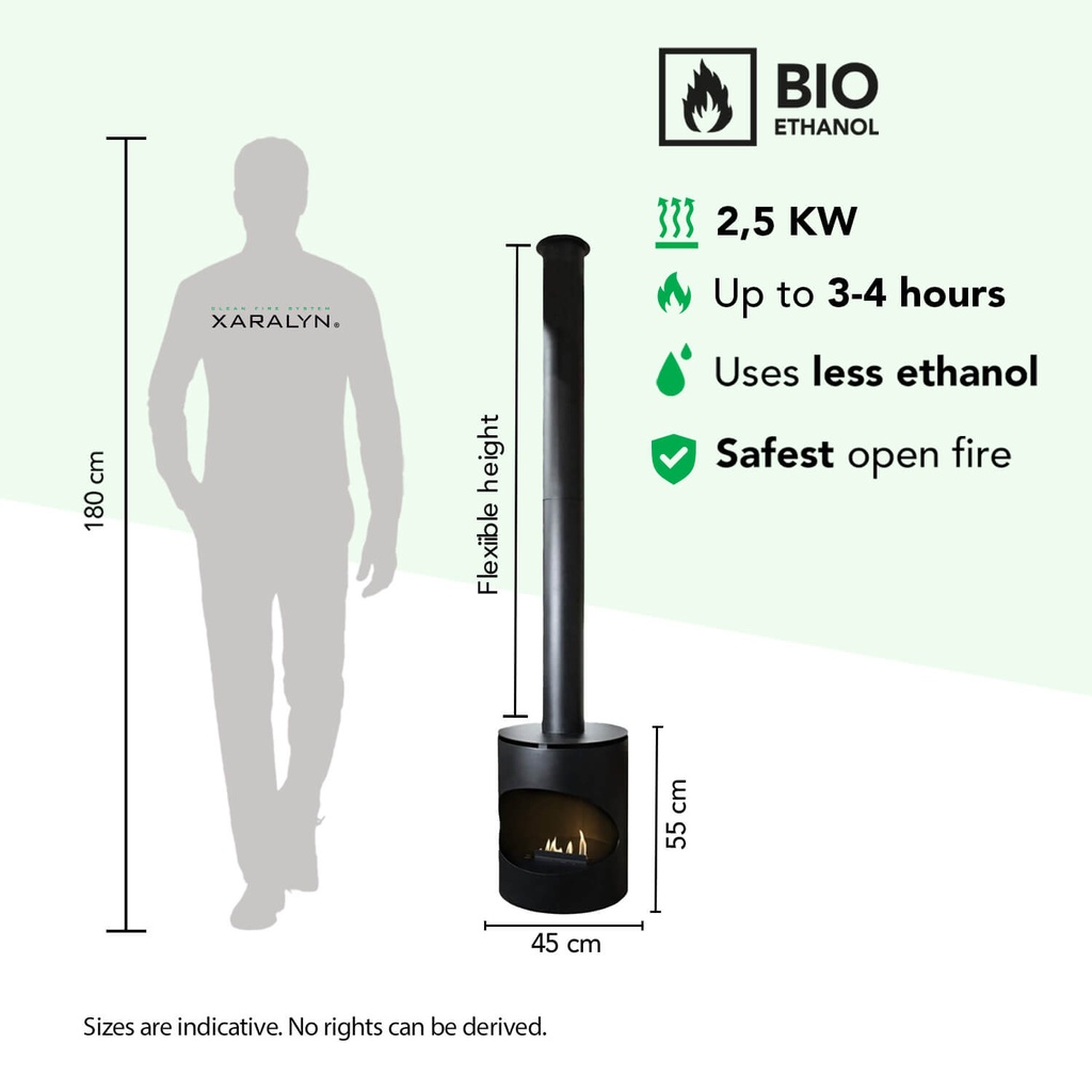 Silo hangende bio-ethanol haard specificaties