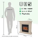 Kos Corner elektrische haard specificaties