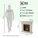 Kos Corner bio-ethanol haard specificaties