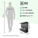 Inbouwunit XL Panorama bio-ethanol haard specificaties