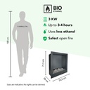 Inbouwunit L Classic bio-ethanol haard specificaties