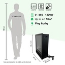 Elski elektrische LED inbouwhaard specificaties