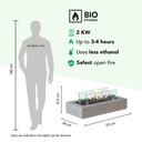 Cuneo bio-ethanol tafelhaard specificaties