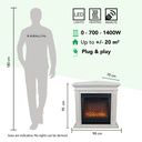 Cadiz Corner elektrische hoekhaard specificaties