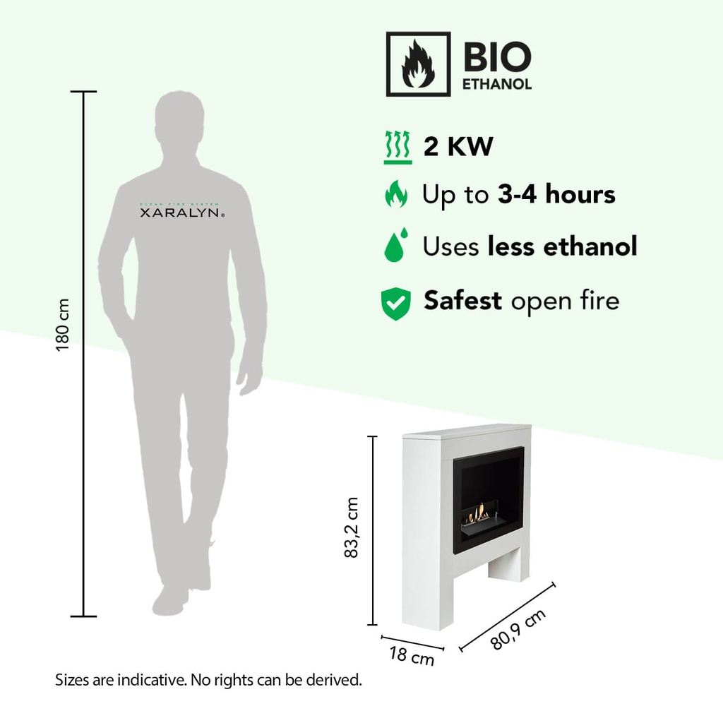 Bolea bio-ethanol haard specificaties