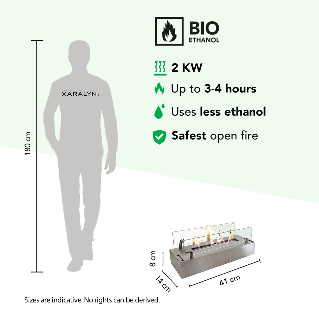 Bio-ethanol brander S (testmodel) specificaties