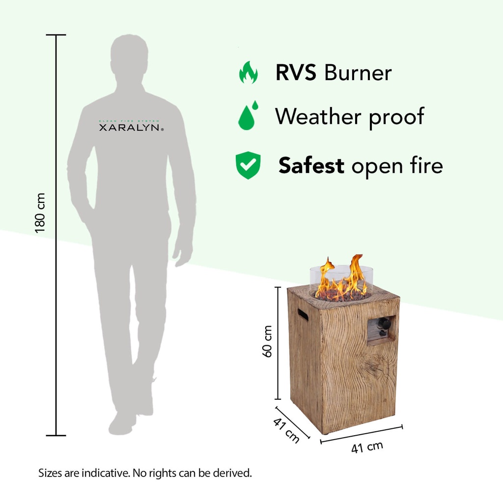 Column 40 Houtlook buitenhaard specificaties