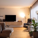 JJörne Long TV cabinet with electric fireplace