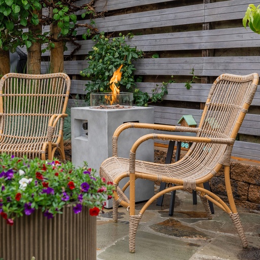 [8717853920998] Column 40 Concrete look outdoor fireplace