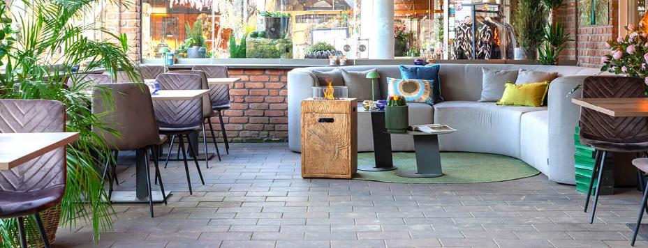 Buitenhaard in een overkapping