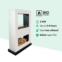 Lasize verrijdbare bio-ethanol tunnelhaard - roomdivider