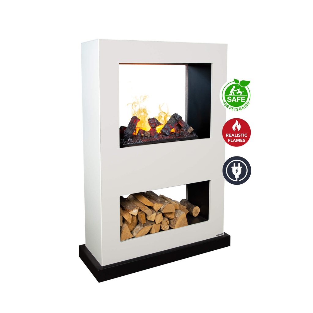 Lasize verrijdbare elektrische tunnelhaard - roomdivider