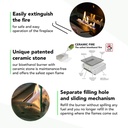 Bio-ethanol brander S met inbouwprofiel