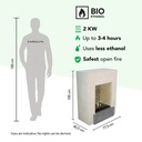 Todos bio-ethanol haard specificaties