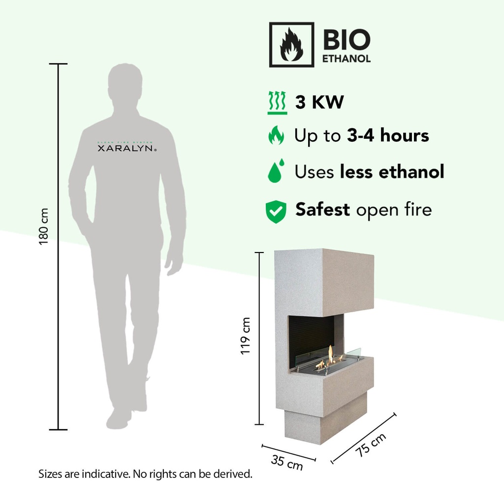 Nuoro bio-ethanol haard specificaties specificaties