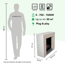 Milos elektrische haard specificaties