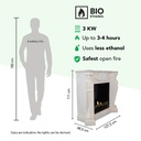 Louis bio-ethanol haard Louis bio-ethanol classic wit en antraciet