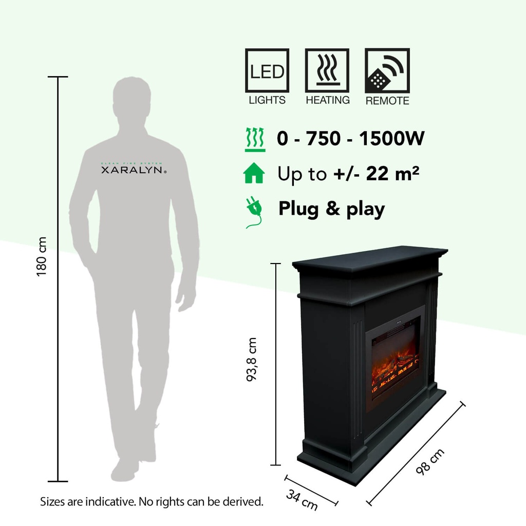 Elda elektrische haard specificaties