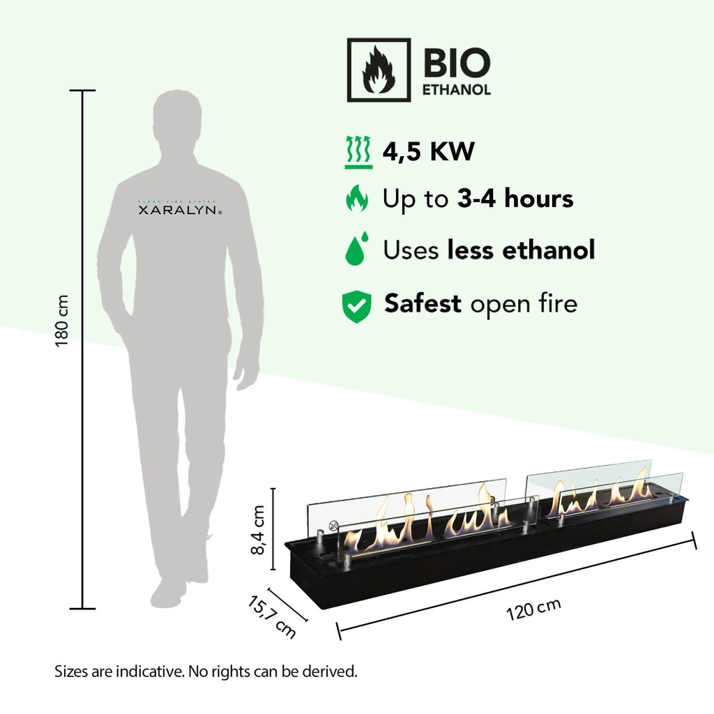 Bio-ethanol brander XXL specificaties