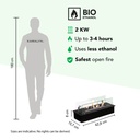 Bio-ethanol brander S met inbouwprofiel specificaties